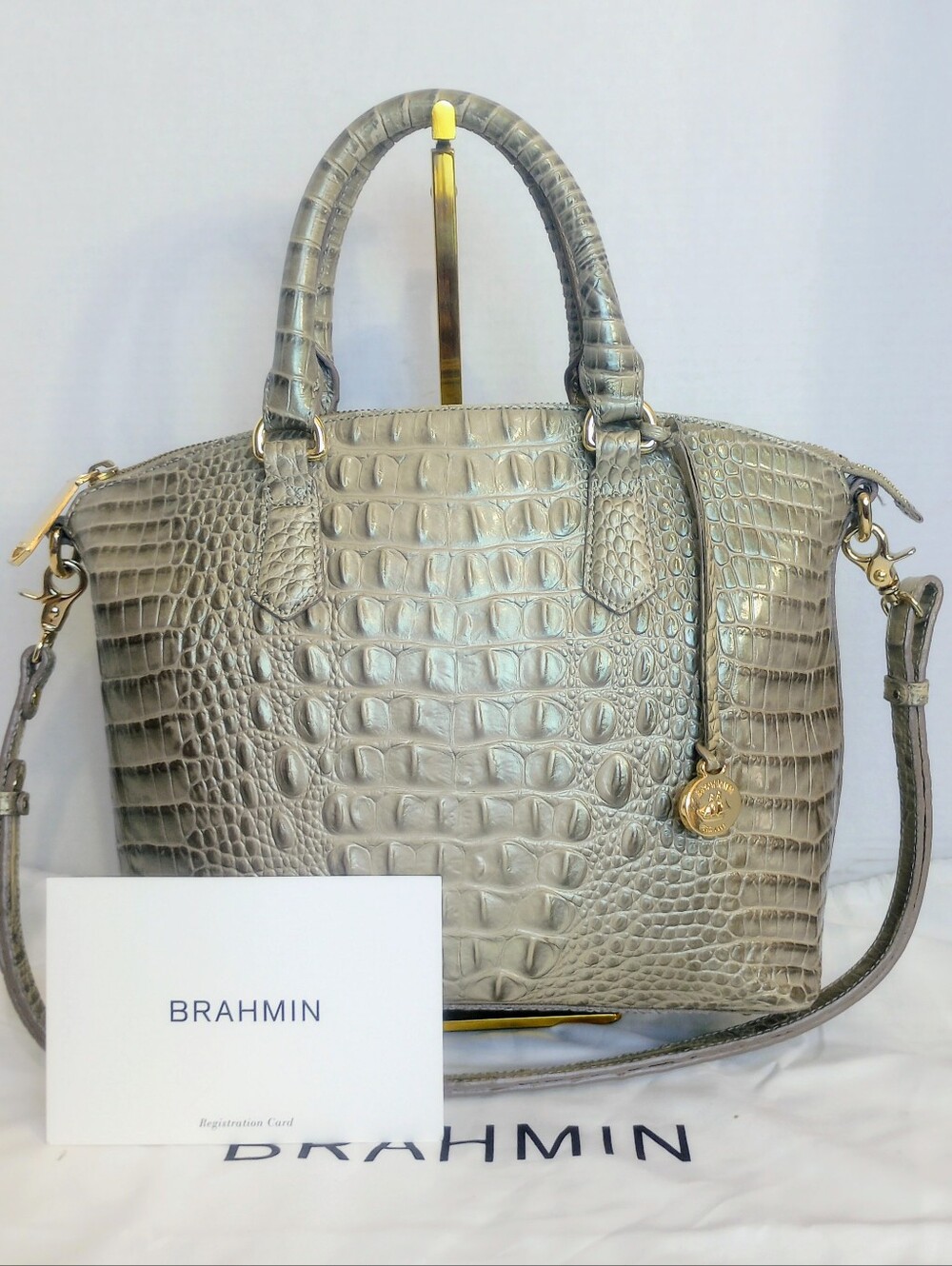 Brahmin Duxbury Crossbody Satchel Bag, Hemlock Melbourne